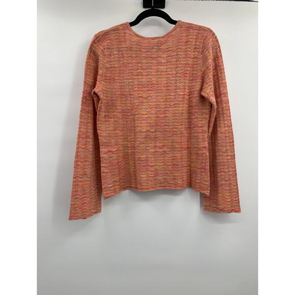J.H Collectibles Womens Peach Multicolored Knitted Pullover Sweater Medium - Picture 7 of 7